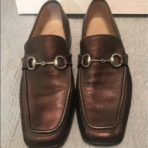 Vintage Bronze Gucci Loafer
